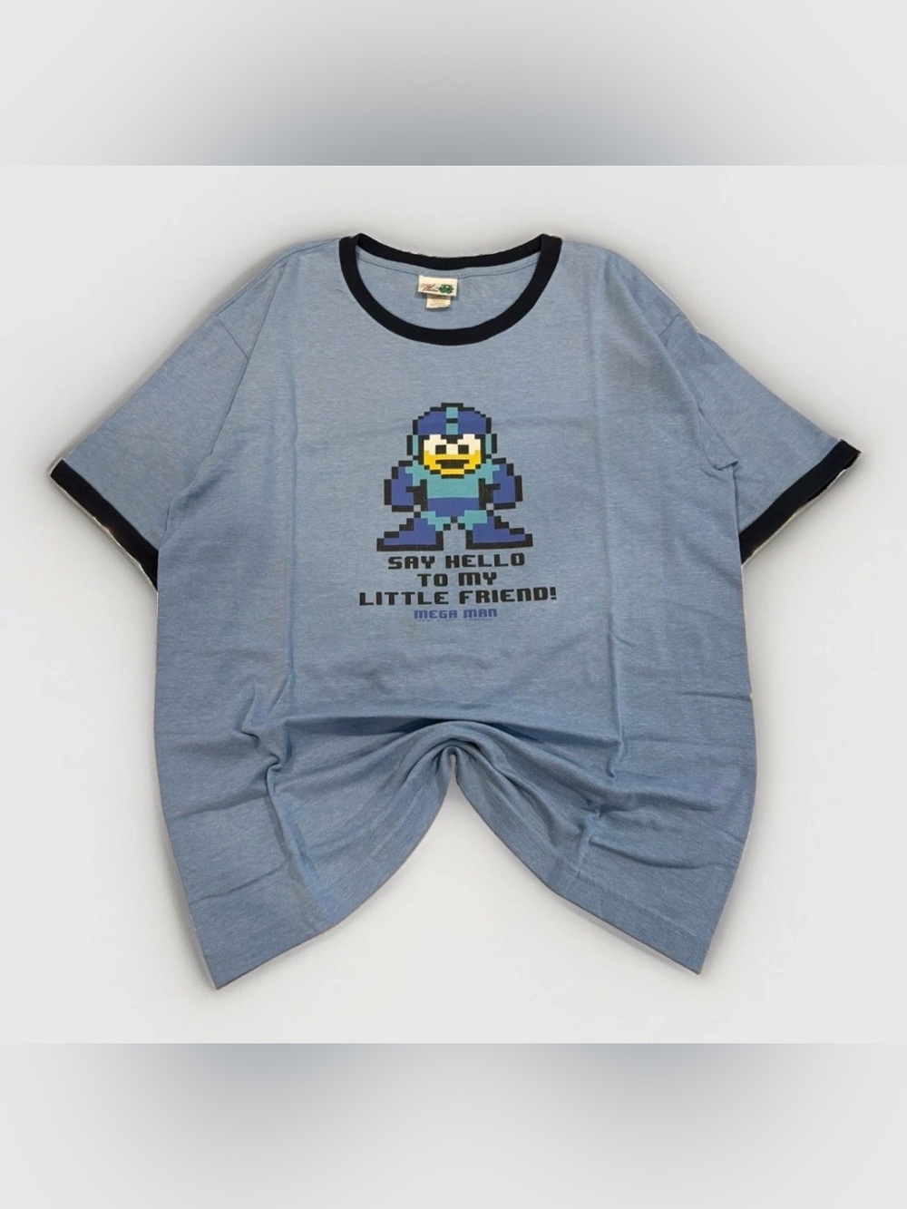 Y2K Vintage Megaman Ringer Shirt Size Large Rare Capcom Ripple Junction 8 Bit